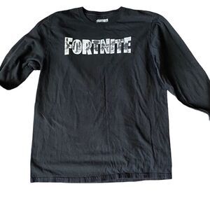 FORTNITE Long Sleeve Black T-Shirt Size Large